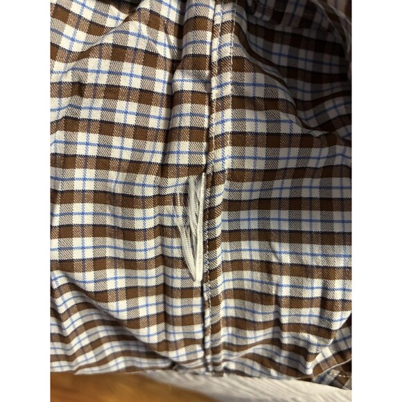 Ralph Lauren Performance Button Down Shirt 2XLT Brown Blue Plaid Lightweight - Picture 5 of 7